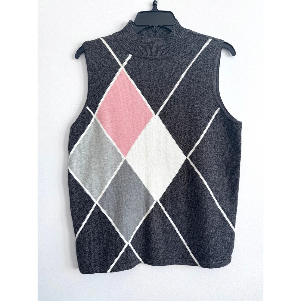 Liz Claiborne 100% Cotton‎ Preppy Sweater Vest Size Large